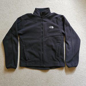North Face Fleece Jacket Full Zip Mens Large Black 100% Polyester